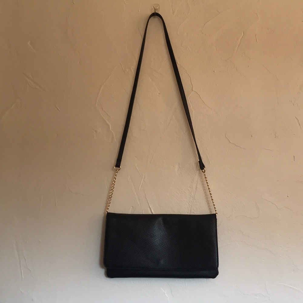 Black Purse with Gold Accents